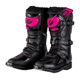 Botas Oneal Rider Pro Negro/ Rosa Motocross Enduro De Mujer