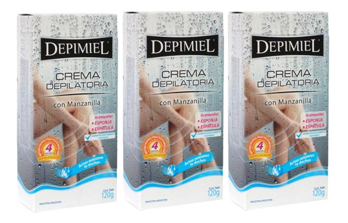 Depimiel Crema Depilatoria Ducha Con Manzanilla X120 Gr X3u