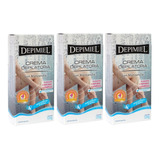 Kit 3 Cremas Depimiel Depilatoria De Ducha 120gr Manzanilla