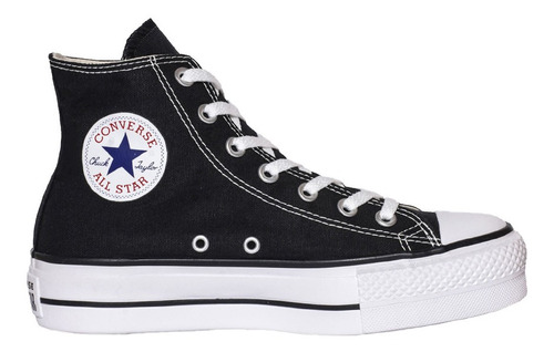 Zapatillas Converse All Star Plataforma Lona Hi Negro