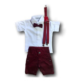 Roupa Social Masculino Infantil Vinho/marsala Luxo Novidade