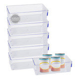 Kit 6 Organizador Geladeira/cozinha Acrílico 11,5x34,8