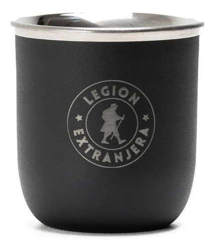 Mate Clasico Acero Inoxidable 150ml Legion Extranjera Color Negro