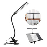 Lampara Velador De Mesa Atril Luz Led Doble Flexible Lectura