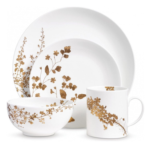 Set De Platos Vajilla Porcelana 4 Piezas 29.99 Cm Bl 7705201