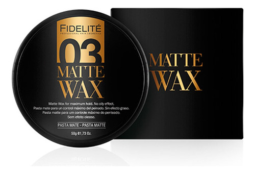 Fidelite 03 Matte Wax Cera Mate Cabello Pomada Barberia 50gr