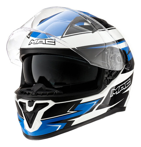 Casco Mac Speed 2.0 Apex Az Bl Doble Visor Twister Cg Dompa