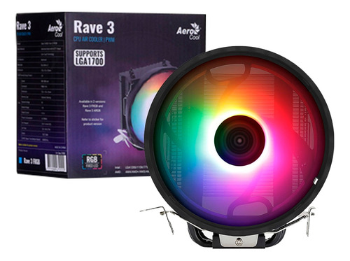 Cooler Gamer Aerocool Rave 3 Argb Lga1700 Cpu 120mm Pcreg