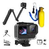 Kit Flutuante Bastao 3 Way Caixa Estanque Gopro 11 Acessorio