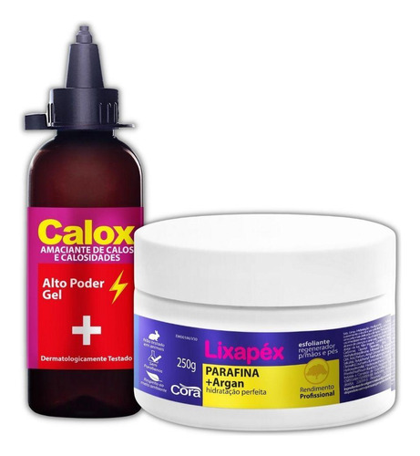 Kit Spa Pés Cora Calox Gel Lixapéx - 100ml + 250g