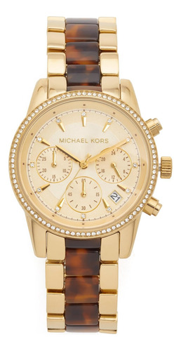 Michael Kors Reloj Ritz Dorado Para Mujer Mk6322