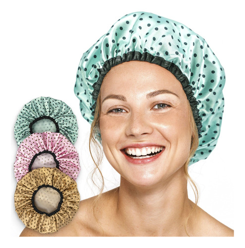 Gorros De Ducha Para Mujer, Paquete De 3 En Diferentes Color