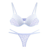 Kit 2 Conjunto Lingerie Calcinhas Esutiã Sensual Microfibra 