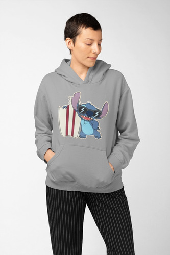 Poleron Unisex Lilo Y Stitch Mono Surfista Estampado Algodon