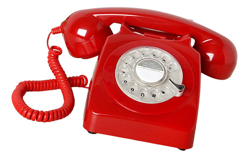 Teléfono De Marcación Rotativa Vintage Teclado Numérico