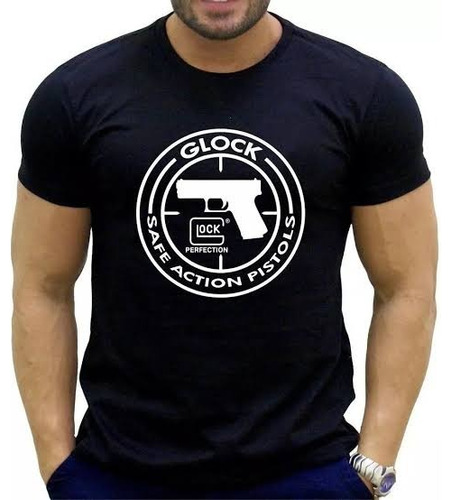 Camisa Camiseta Pistola Glock Tiro Esportivo Atirador