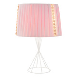 Abajur Rosa Quarto Infantil Luminaria Luxo Pequena Decoração