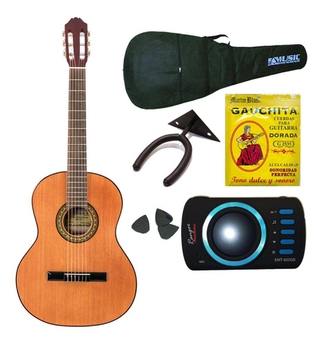 Gracia M3 Combo Guitarra Clasica + Funda + Afinador + Acc