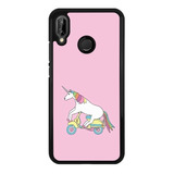 Funda Protector Para Huawei Unicornio Moda Mujer Bonito 3