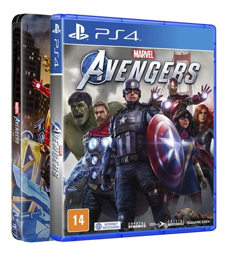 Marvels Avengers Steelbook Edition - Ps4 - Playstation - Edição De Colecionador - Física
