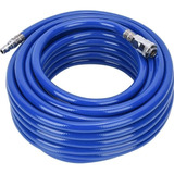 Manguera 10 Metros Para Compresor/aire Pvc 1/4 Azul Flovi