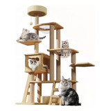 Rascador Grande Torre Árbol Para Gato Varios Niveles 177cm