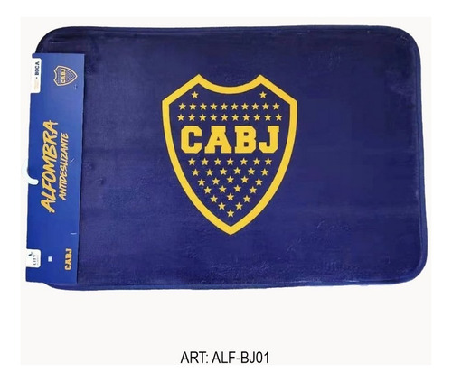 Alfombra Baño Dormitorio Futbol Boca River 40 X 60 Cm Suave Color Boca