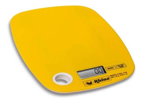 Bascula Digital De Cocina 5kg/1g Rhino - Barec-5 Capacidad Máxima 5 Kg Color Amarillo