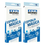 Kit C/6 Esponjas Mágica Tekbond Para Limpeza Pesada