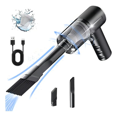 Aspiradora de Mano Inalámbrica Recargable 120W con Filtro HEPA Negro | Meses sin interés