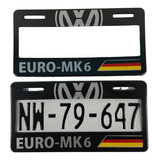 Par De Portaplacas Plastico Volkswagen Euro-mk6 Jetta Golf