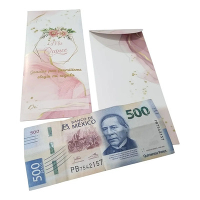 25 Sobres De Dinero, Invitaciones, Lluvia De Sobres Color Rosa | MercadoLibre