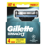 Carga Para Lâmina De Barbear Gillette Mach3 Uefa Champions League 4 U