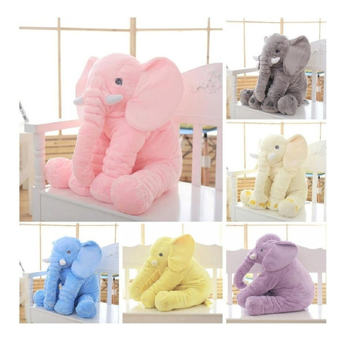 Almohada Peluche De Apego Elefante Para Bebés/niños 90 Cm