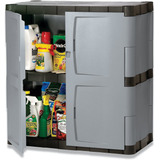 Rubbermaid Storage Small Cabinet With Doors, Lockable Storag