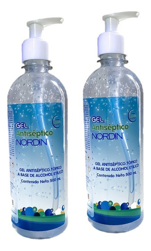 Gel Antiséptico Al 75% De Alcohol Etílico 500 Ml. 2 Pack