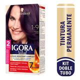 Tinte Igora Vital Negro Vino 1-9 X 50 Ml X 2 Und