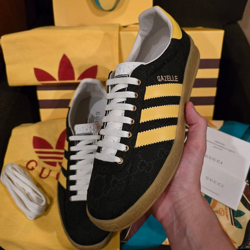 Sneakers Gucci X adidas Gazelle Gg Canvas Negro Talla Eur 41