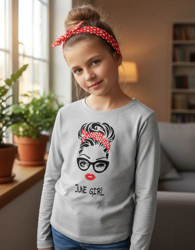 Playera Manga Larga Dama Moda Girl June