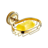 Saboneteira Vintage Retrô Banheiro Lavabo Dourado Ouro Luxo