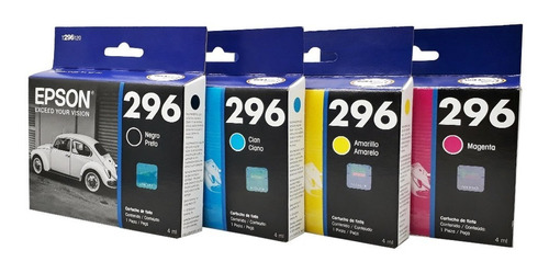 Combo 4 Cartucho Tinta Epson T296 Ng/cy/mg/am