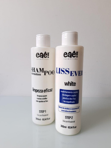 Kit Progressiva Liss Ever White 300ml Eaê Cosméticos