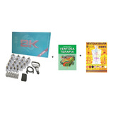 Kit Ventosa Bk Com 20 Copos Com Livro E Mapa Ventosaterapia 