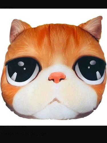 Cojin Gato Peluche 30 Cm Kawaii Suave Niños Regalo Sala Amor