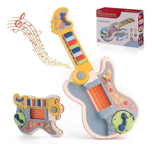 Guitarra Eléctrica Con Piano, Juguete Didáctico, Para Niños