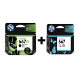 Cartucho Hp Combo 667xl Negro + Color Ch 1275 2775 2778 4175