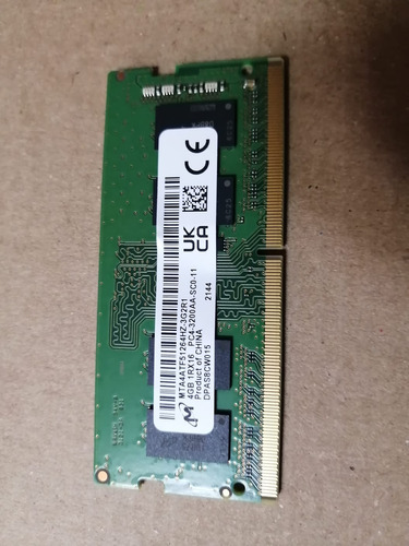 Memoria Ram 4gb Ddr4 - Micron | Modelo Mta4atf51264hz-3g2r1 