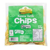 Chips De Banana Verde Orgânico Vegano Alimentar 50 G