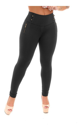 Calça Legging Feminina Montaria Zipper Aumenta Bumbum