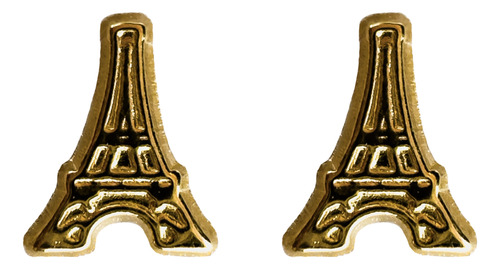 Aretes | Broqueles De Oro 10k De Torre Eiffel